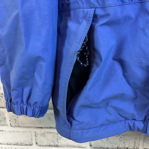 Patagonia Women's Medium Blue Gor-tex 2 Way Zipper Closure Hooded Lined Jacket - Picture 4 of 11